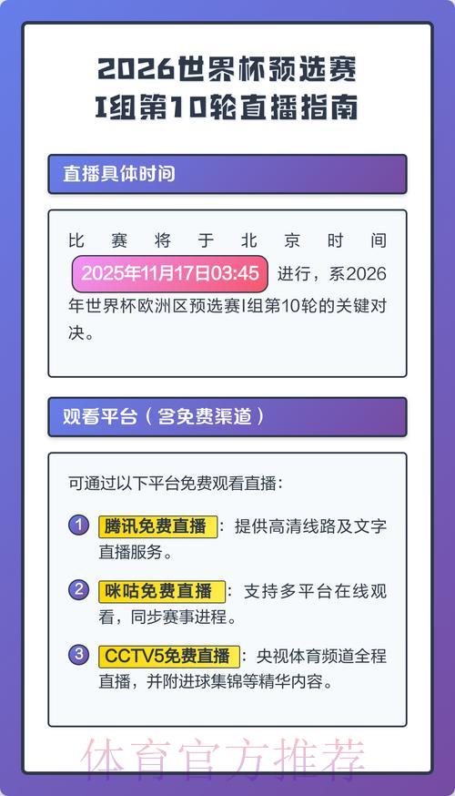 2026世界杯全程直播平台汇总推荐